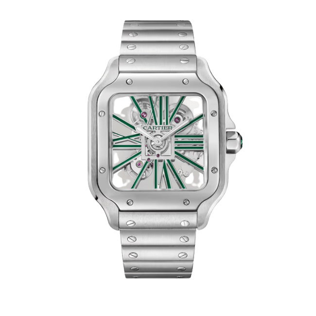 Super Clone Cartier Santos Large Skeleton WHSA0028 39mm