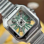 Super Clone Cartier Santos Large Skeleton WHSA0028 39mm — side profile
