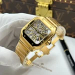 Super Clone Cartier Santos Large Skeleton WHSA0042 — case and bezel