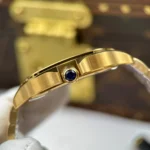 Super Clone Cartier Santos Large Skeleton WHSA0042 — on leather display
