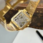 Super Clone Cartier Santos Large Skeleton WHSA0042 — movement / caseback view