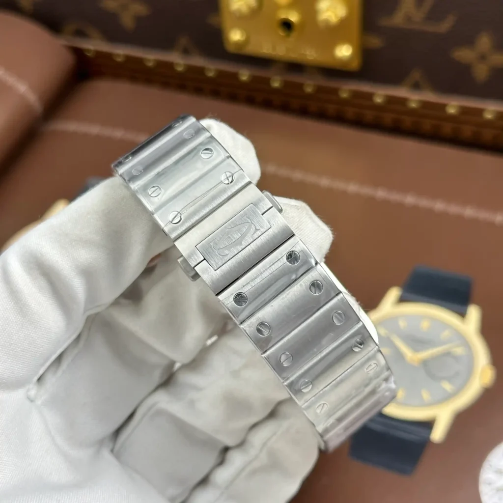 Super Clone Cartier Santos Large Skeleton WHSA0015 39mm — movement / caseback view