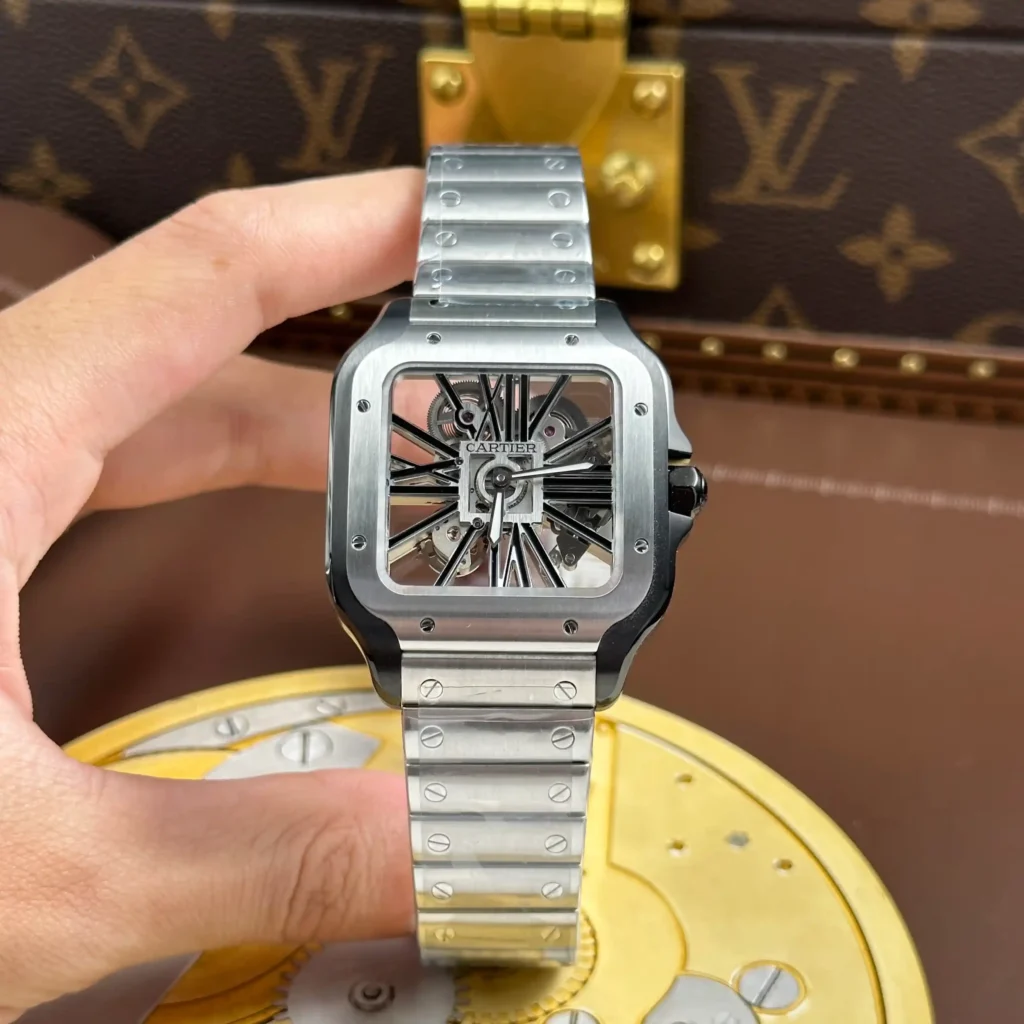 Super Clone Cartier Santos de Cartier Large WHSA0027 – — dial close-up