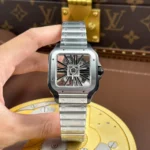 Super Clone Cartier Santos de Cartier Large WHSA0027 – — dial close-up