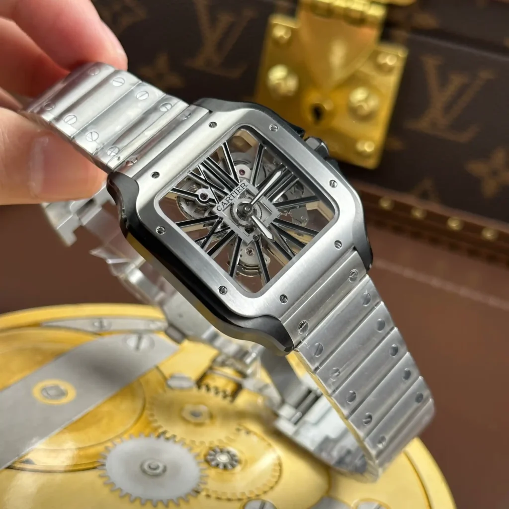 Super Clone Cartier Santos de Cartier Large WHSA0027 – — case and bezel