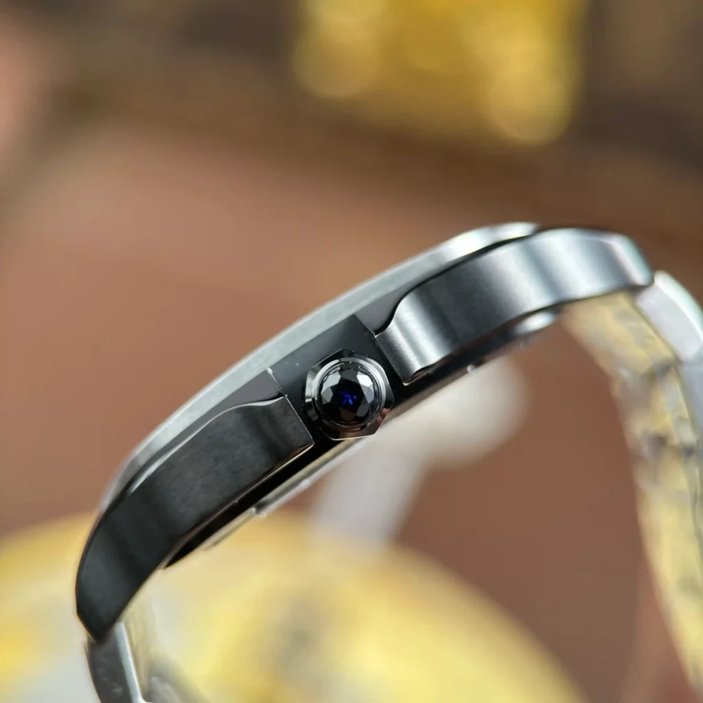 Super Clone Cartier Santos de Cartier Large WHSA0027 – — on leather display