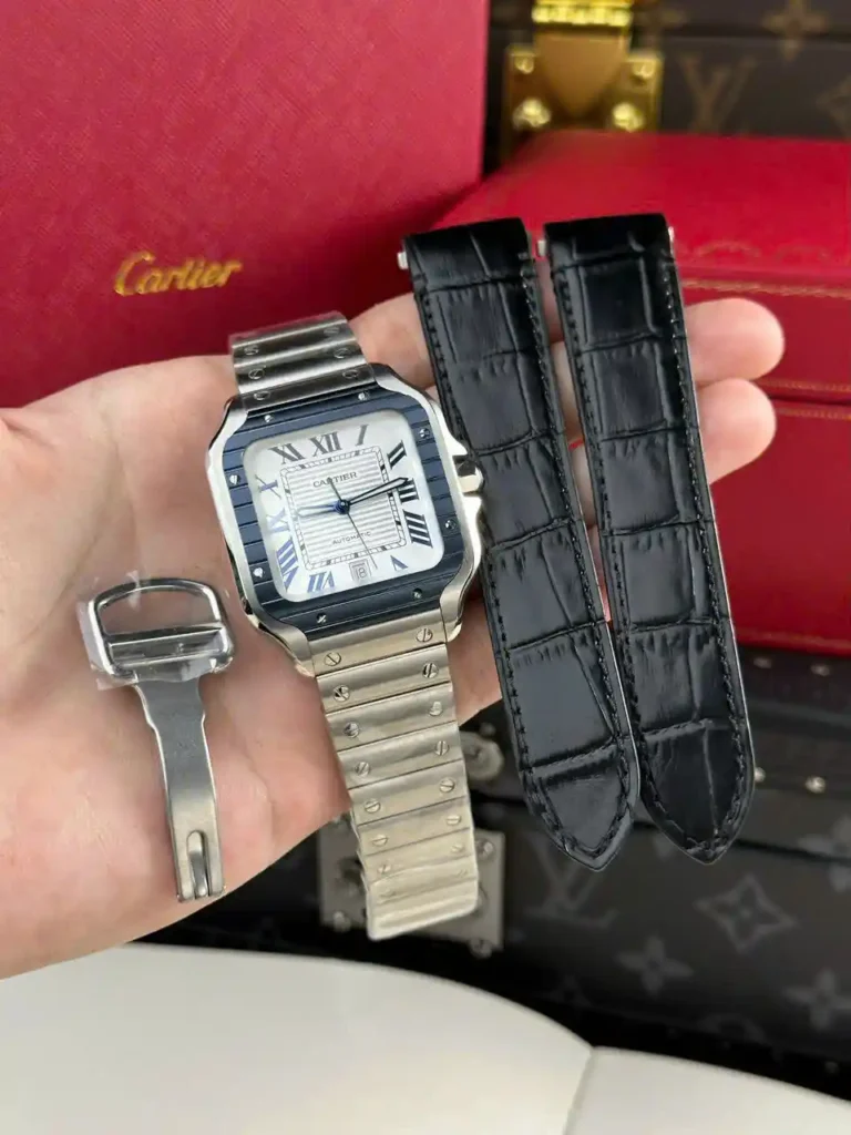 Super Clone Cartier Santos de Cartier Large WSSA0047 39.8mm – — dial close-up
