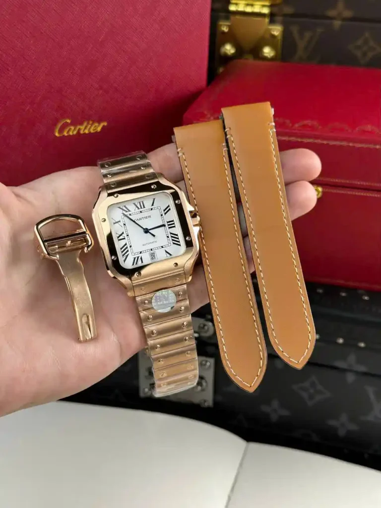 Super Clone Cartier Santos de Cartier WGSA0018 39.8mm – — dial close-up