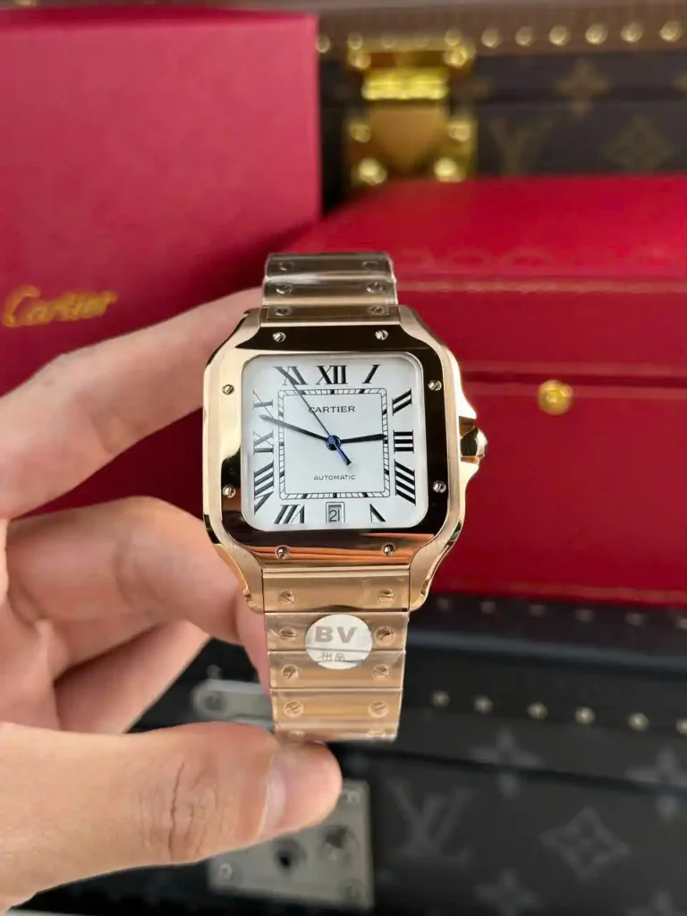 Super Clone Cartier Santos de Cartier WGSA0018 39.8mm – — bracelet detail