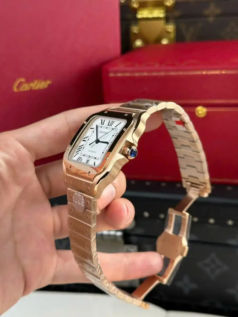 Super Clone Cartier Santos de Cartier WGSA0018 39.8mm – — clasp and links