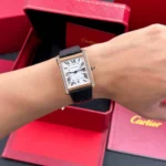 Super Clone Cartier 31mm Steel — dial close-up