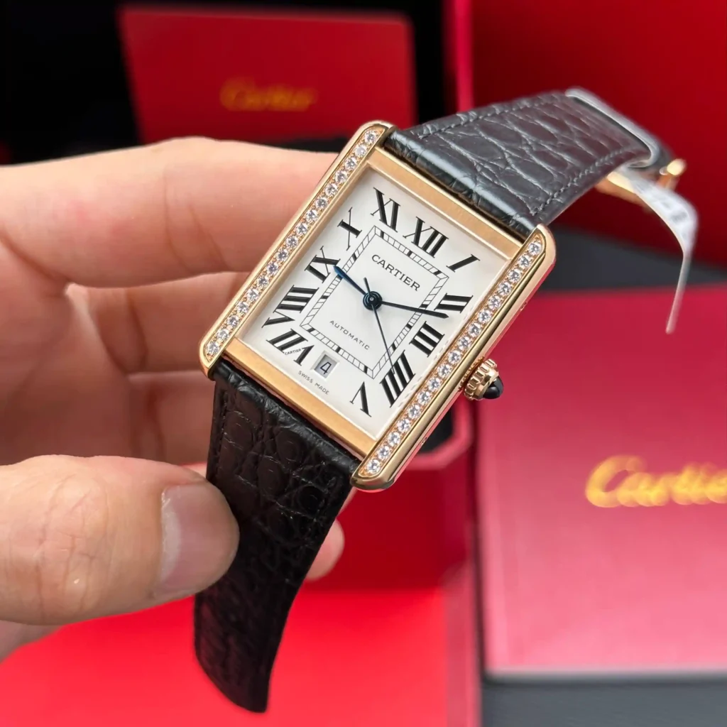 Super Clone Cartier 31mm Steel — side profile