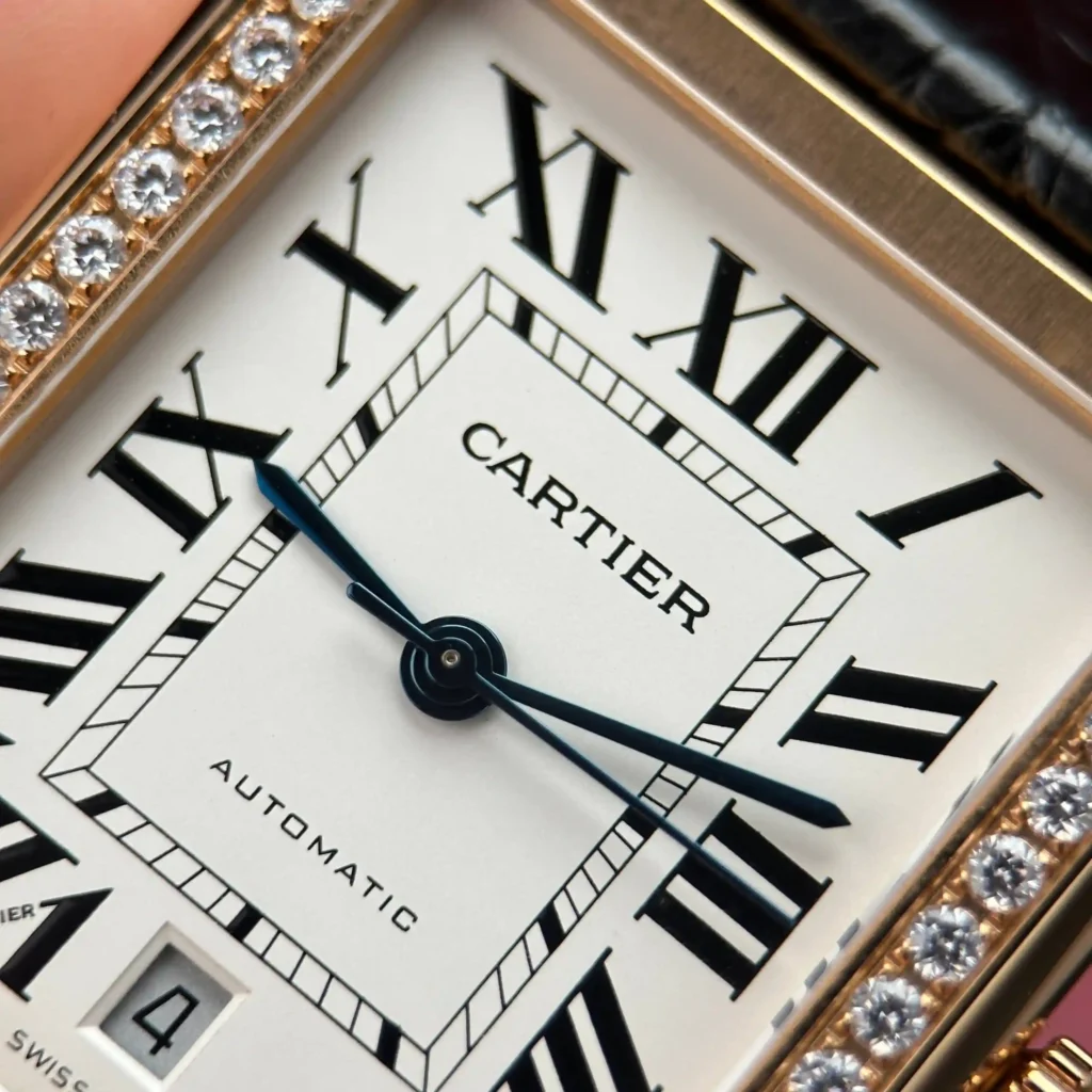 Super Clone Cartier 31mm Steel — movement / caseback view