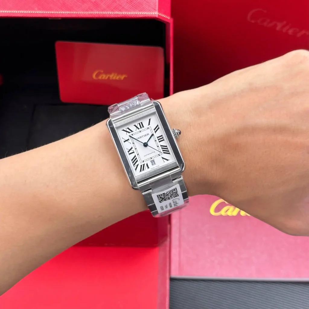 Super Clone Cartier Steel — dial close-up