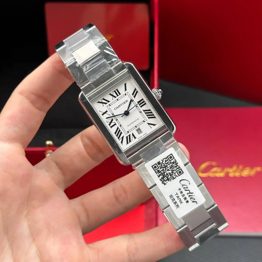 Super Clone Cartier Steel — side profile