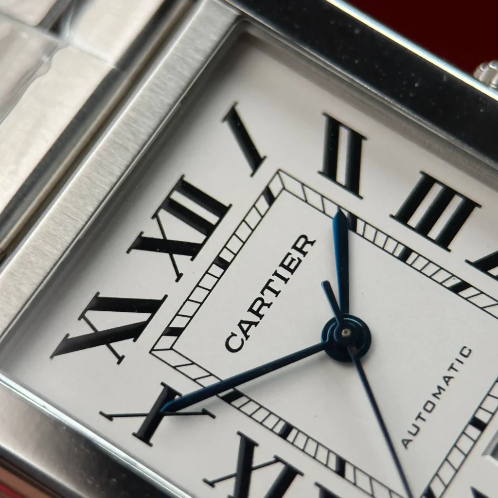 Super Clone Cartier Steel — movement / caseback view