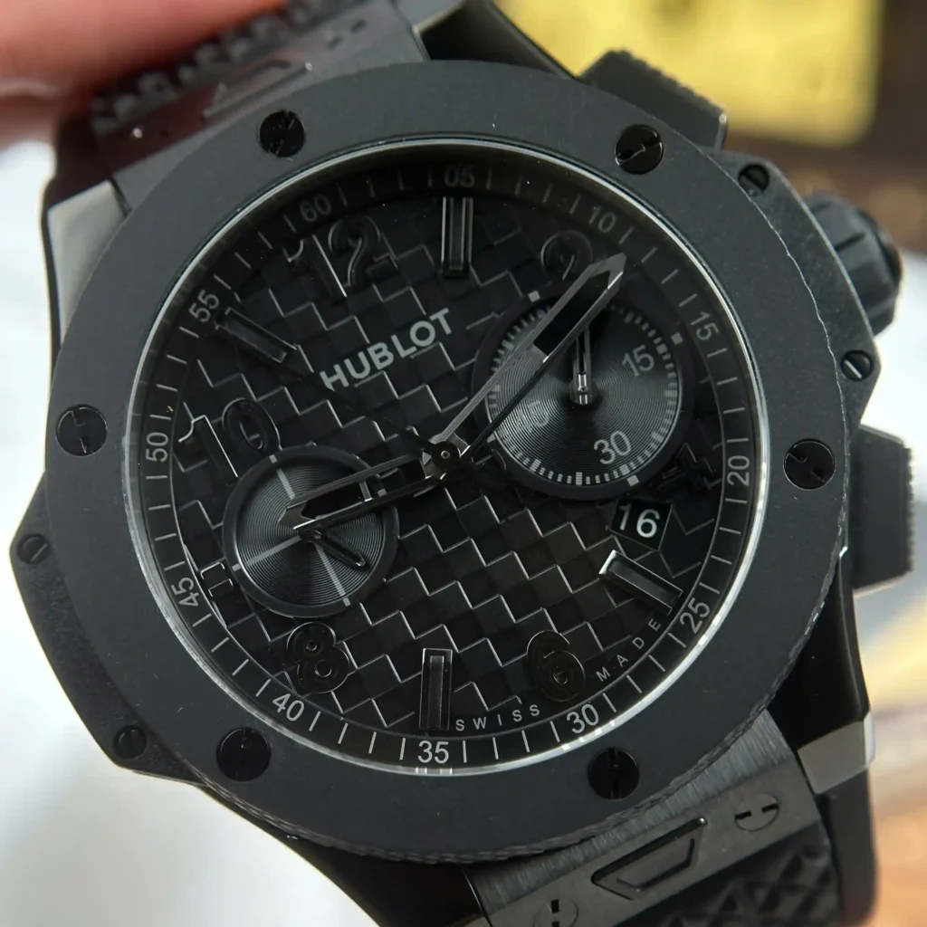 Super Clone Hublot Big Bang 20th Anniversary All Black 43mm 431.CI.1340.RX — side profile