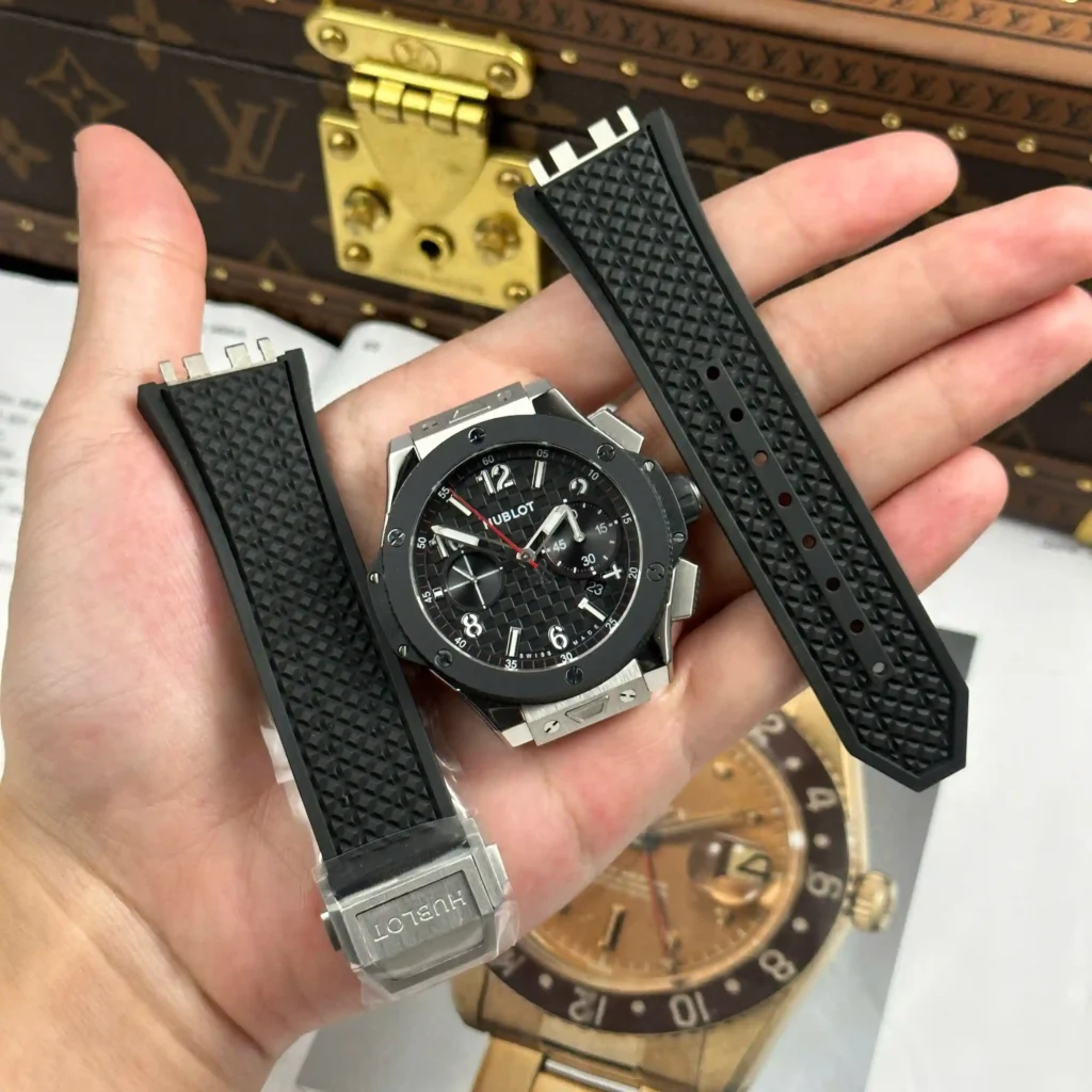 Super Clone Hublot Big Bang 20th Anniversary Titanium Ceramic 43mm 431.NM.1337.RX — dial close-up