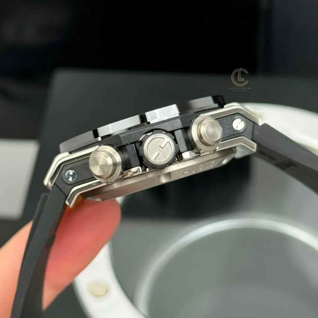Super Clone Hublot Big Bang 42mm Rubber Strap Ceramic — bracelet detail