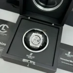 Super Clone Hublot Big Bang 42mm Rubber Strap Ceramic — on leather display