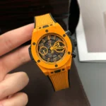 Super Clone Hublot Big Bang 42mm Rubber Strap Steel — case and bezel