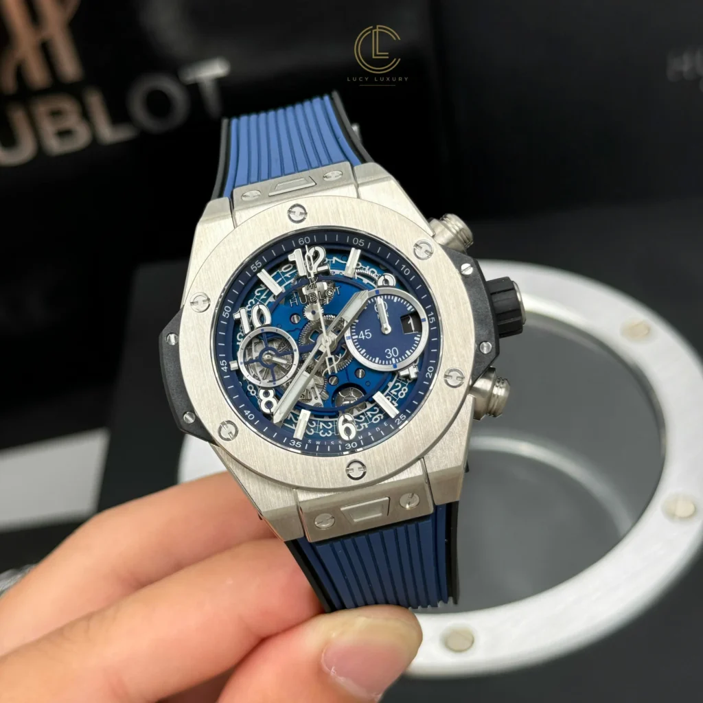 Super Clone Hublot Big Bang Unico 441.NX.5171.RX 42mm Blue Dial — dial close-up