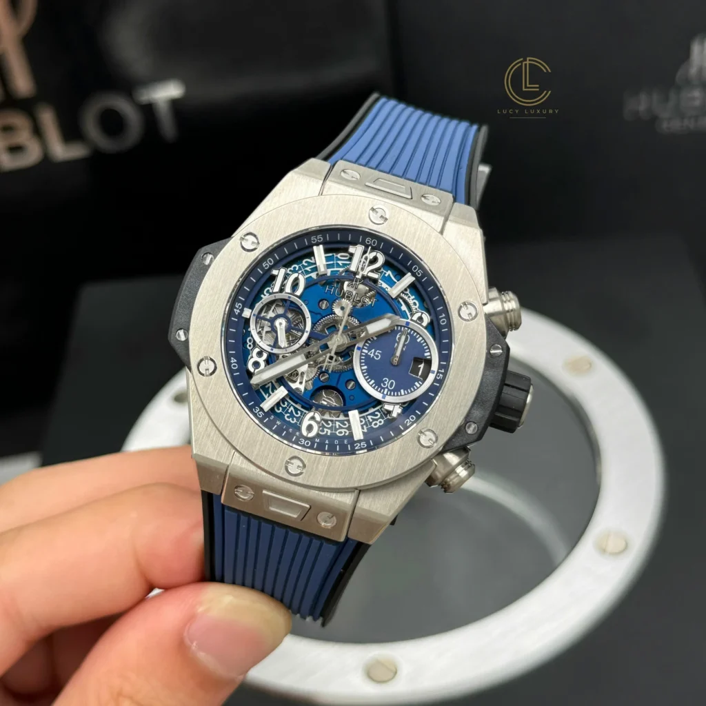 Super Clone Hublot Big Bang Unico 441.NX.5171.RX 42mm Blue Dial — case and bezel