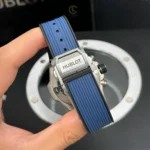 Super Clone Hublot Big Bang Unico 441.NX.5171.RX 42mm Blue Dial — on leather display