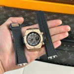 Super Clone Hublot Big Bang 42mm Rubber Strap Gold — view 10