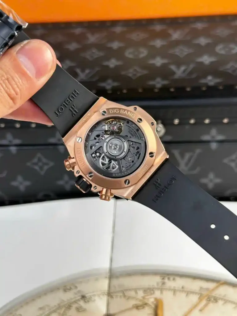 Super Clone Hublot Big Bang Unico King Gold Ceramic 421.OM.1180.RX 42mm — case and bezel