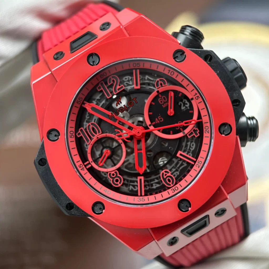 Super Clone Hublot Big Bang Unico Red Magic Flyback Chronograph 42mm – — bracelet detail