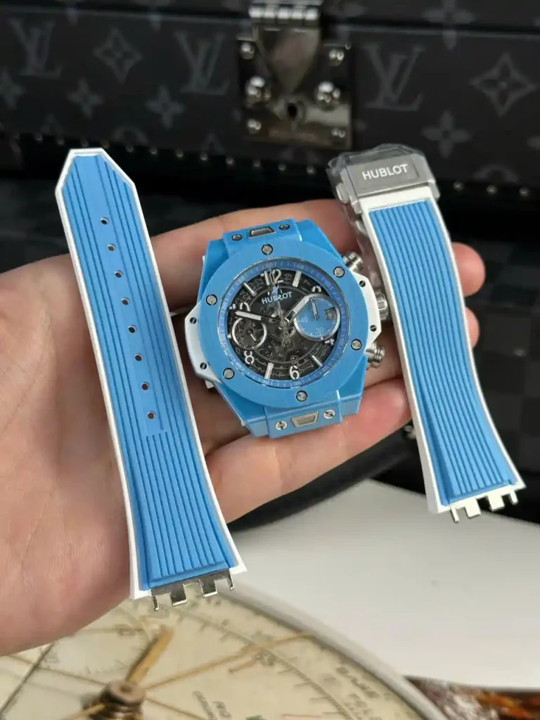 Super Clone Hublot Big Bang Unico Sky Blue 441.EX.5120.RX 42mm — dial close-up