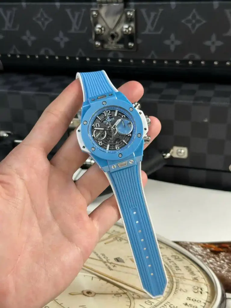 Super Clone Hublot Big Bang Unico Sky Blue 441.EX.5120.RX 42mm — case and bezel