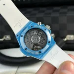 Super Clone Hublot Big Bang Unico Sky Blue 441.EX.5120.RX 42mm — on leather display