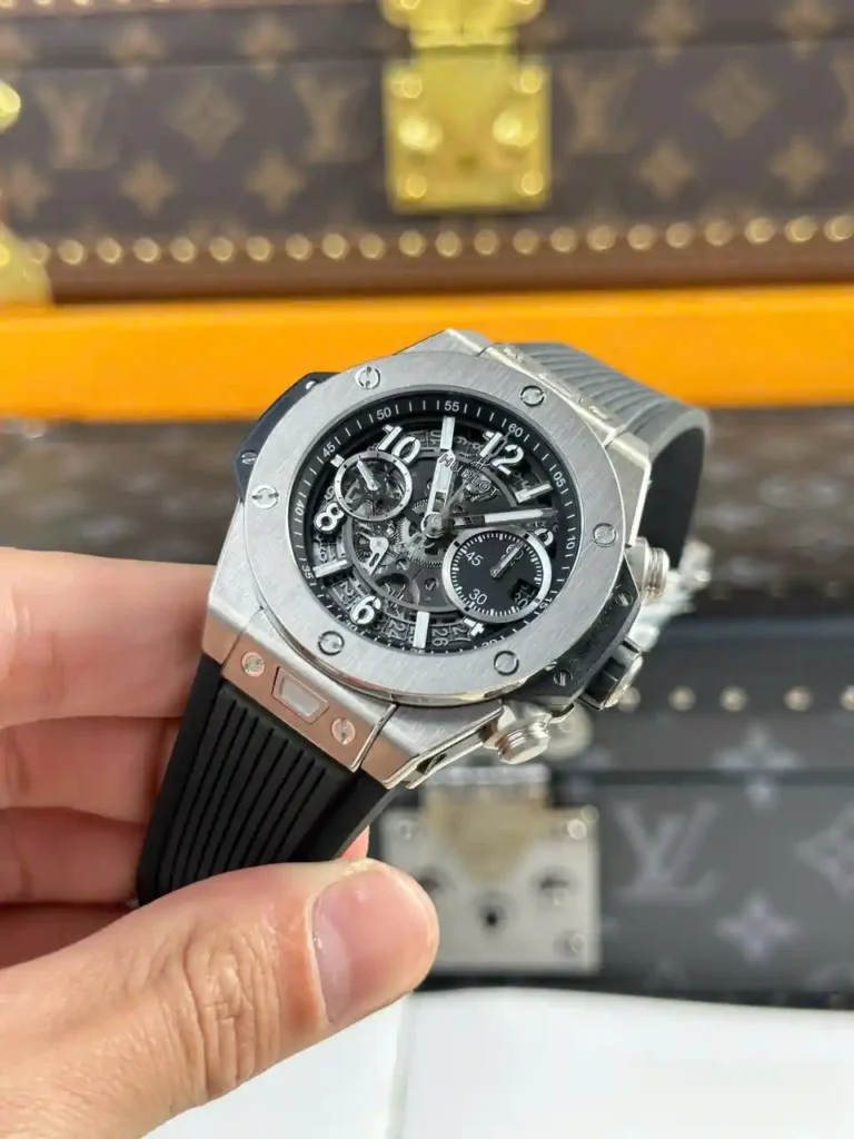 Super Clone Hublot Big Bang 42mm Rubber Strap Titanium — bracelet detail