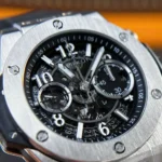 Super Clone Hublot Big Bang 42mm Rubber Strap Titanium — side profile