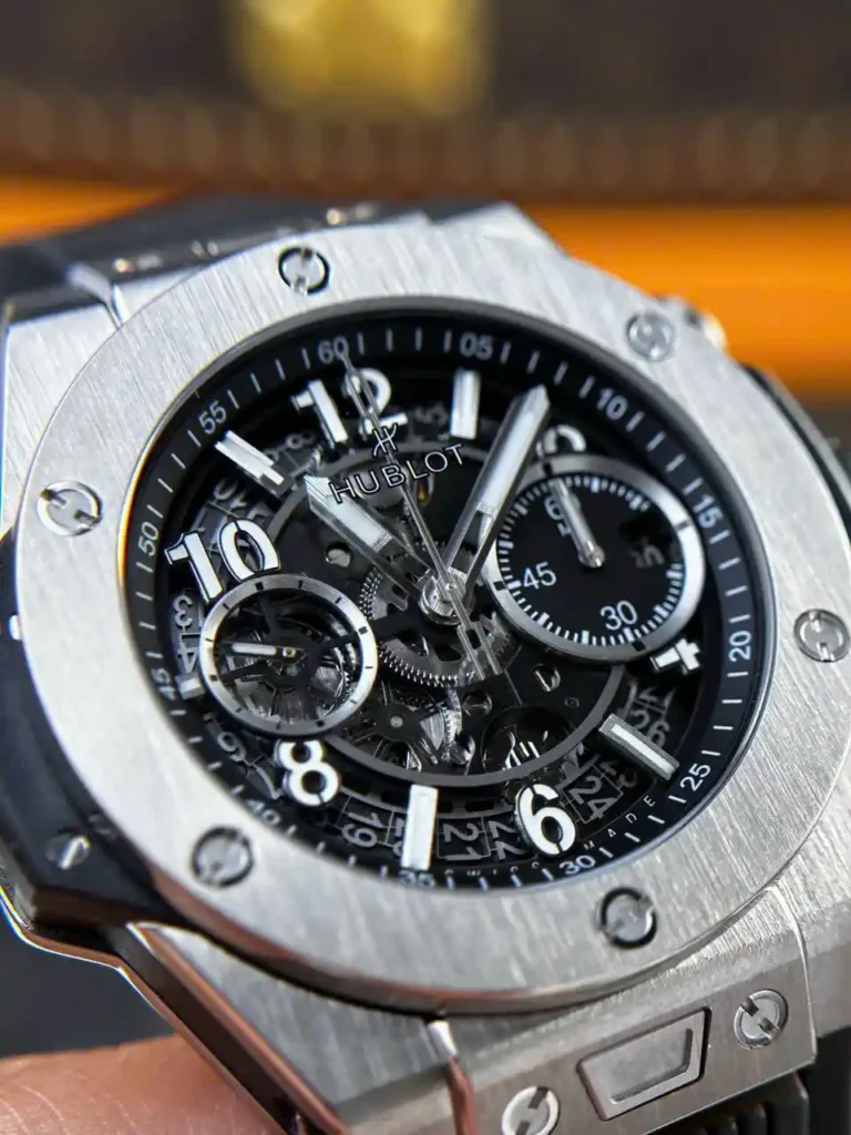 Super Clone Hublot Big Bang 42mm Rubber Strap Titanium — side profile