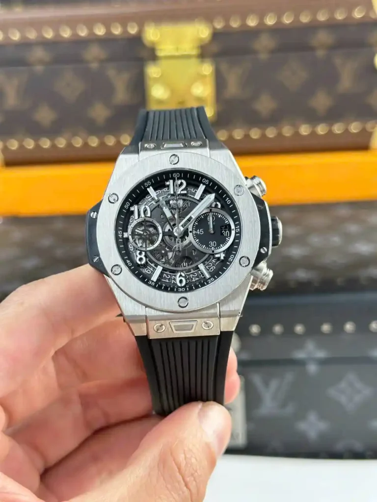 Super Clone Hublot Big Bang 42mm Rubber Strap Titanium — clasp and links