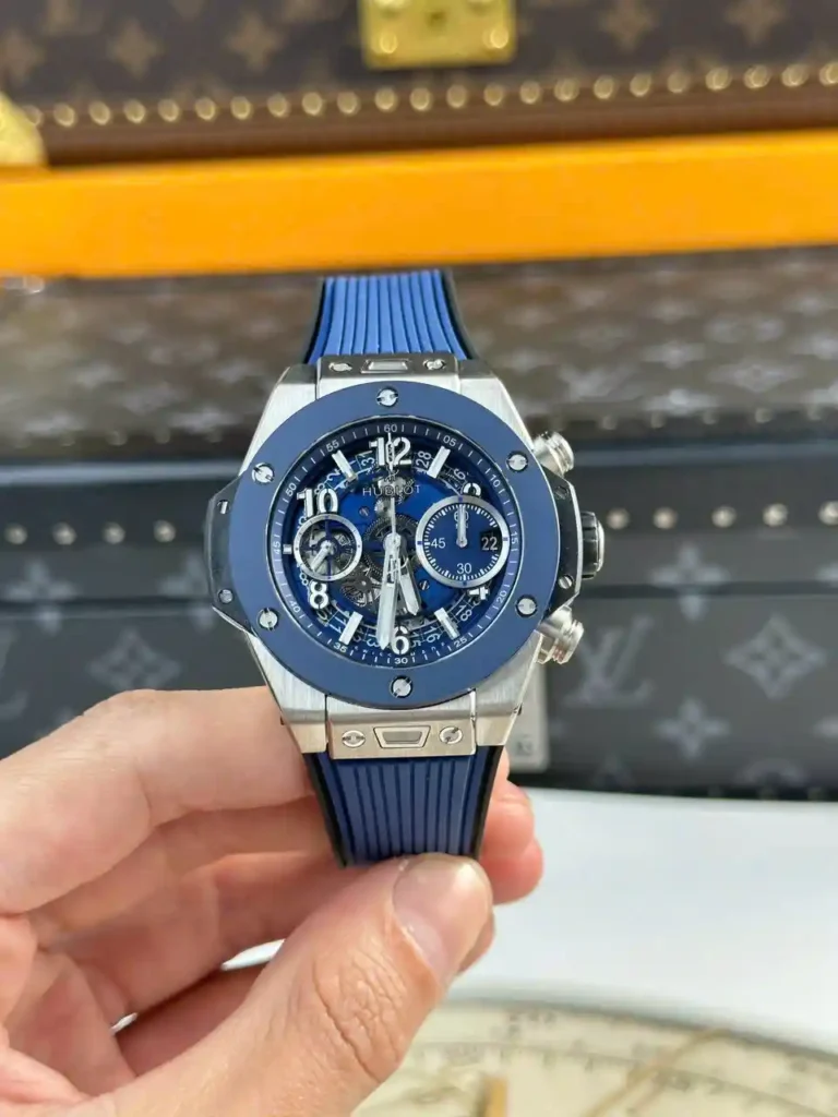Super Clone Hublot Big Bang Unico Titanium Blue Ceramic 441.NL.5171.RX 42mm — bracelet detail