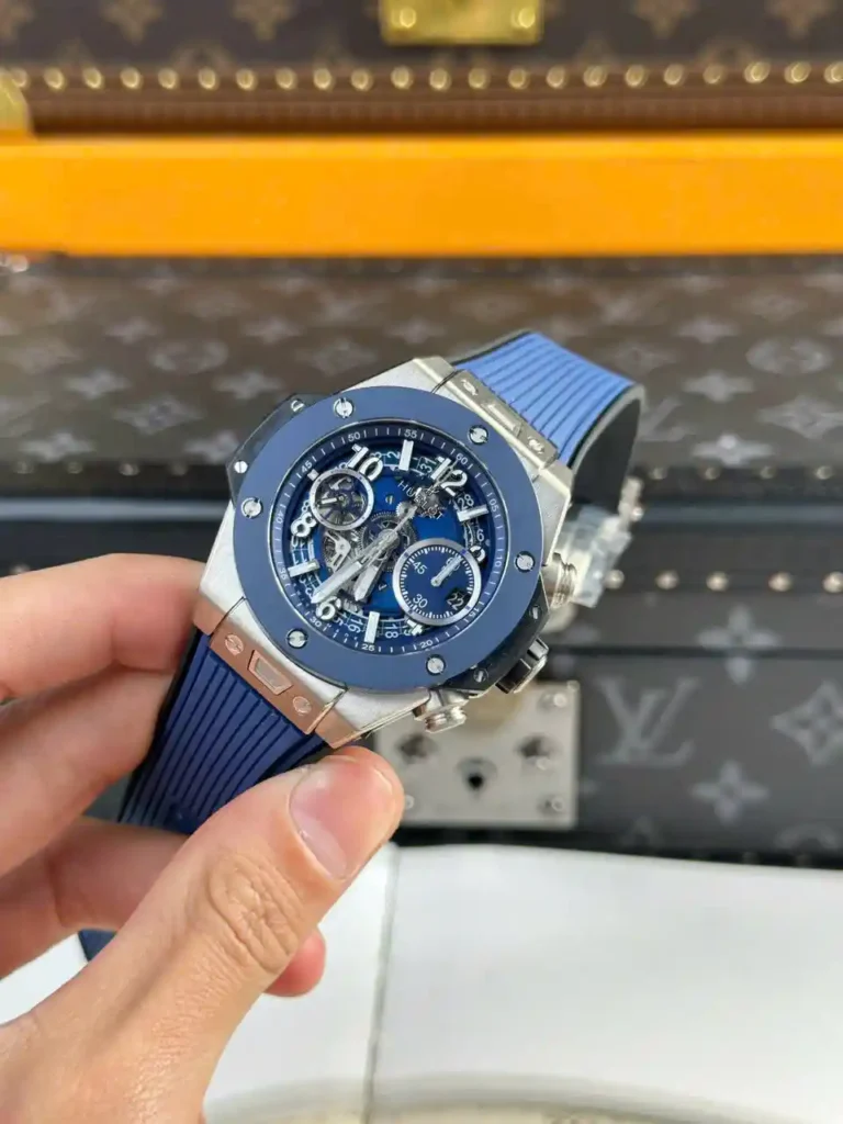 Super Clone Hublot Big Bang Unico Titanium Blue Ceramic 441.NL.5171.RX 42mm — side profile