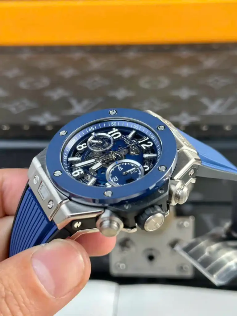Super Clone Hublot Big Bang Unico Titanium Blue Ceramic 441.NL.5171.RX 42mm — clasp and links
