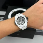 Super Clone Hublot Big Bang Unico White Ceramic 421.HX.1170.RX 44mm — bracelet detail