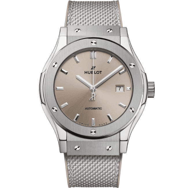 Super Clone Hublot Classic Fusion 42mm Sundunt Dial Titanium