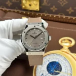 Super Clone Hublot Classic Fusion 42mm Sundunt Dial Titanium — case and bezel