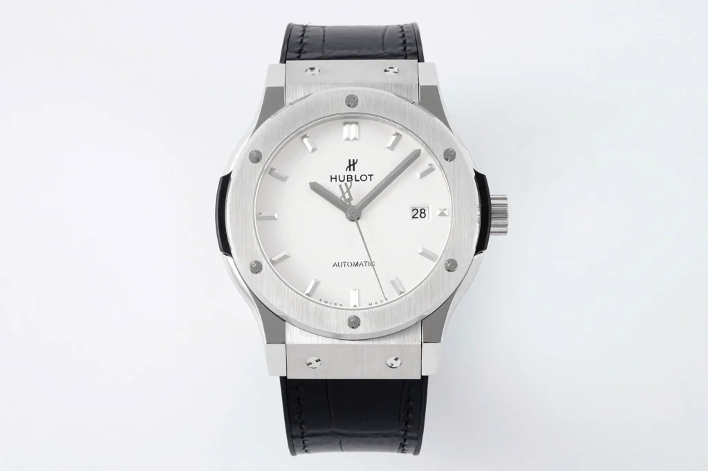 Super Clone Hublot Classic Fusion 582.NX.2610.RX 42mm White Dial — dial close-up