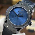 Super Clone Hublot Classic Fusion 42mm Leather Strap Ceramic — on leather display