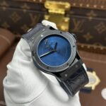 Super Clone Hublot Classic Fusion 42mm Leather Strap Ceramic — movement / caseback view