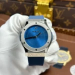 Super Clone Hublot Classic Fusion 42mm Leather Strap Titanium