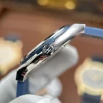 Super Clone Hublot Classic Fusion 42mm Leather Strap Titanium — on leather display