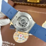 Super Clone Hublot Classic Fusion 42mm Leather Strap Titanium — movement / caseback view
